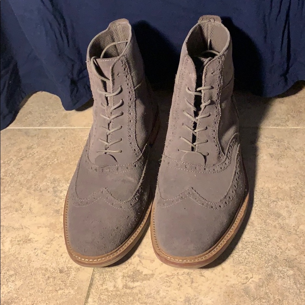 Original Penguin Suede Wingtip Boots